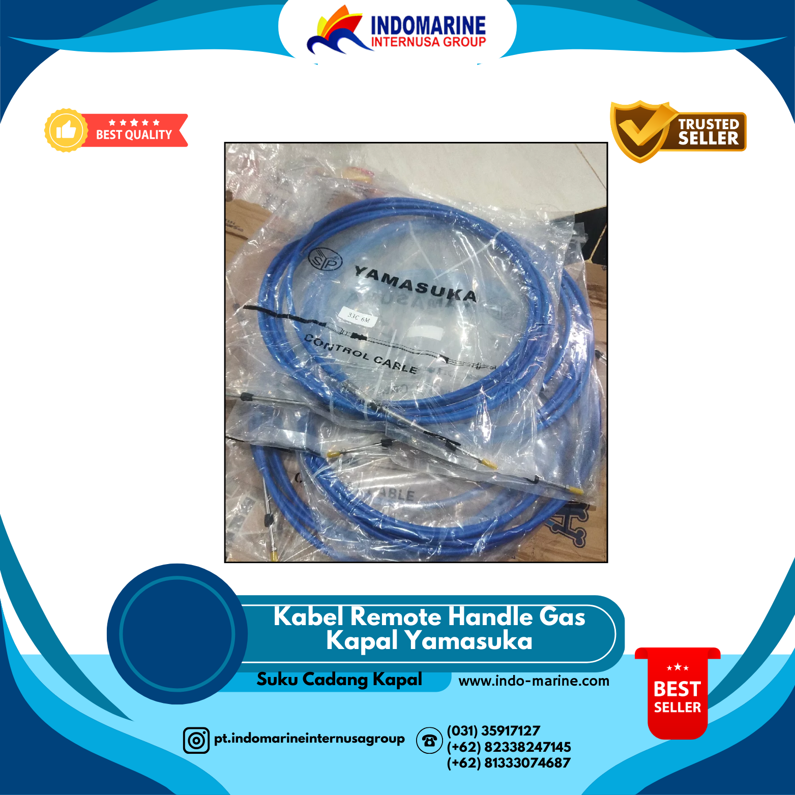 Kabel Remote Handle Gas Kapal Yamasuka