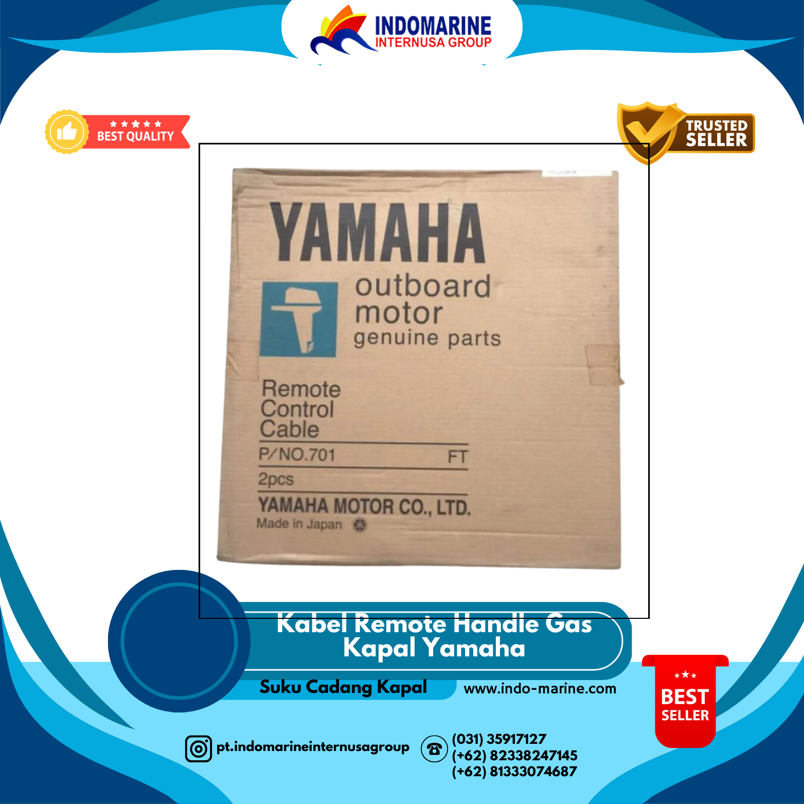 Kabel Remote Handle Gas Kapal Yamasuka